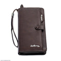 Men's Long and Zipper Leather Wallet