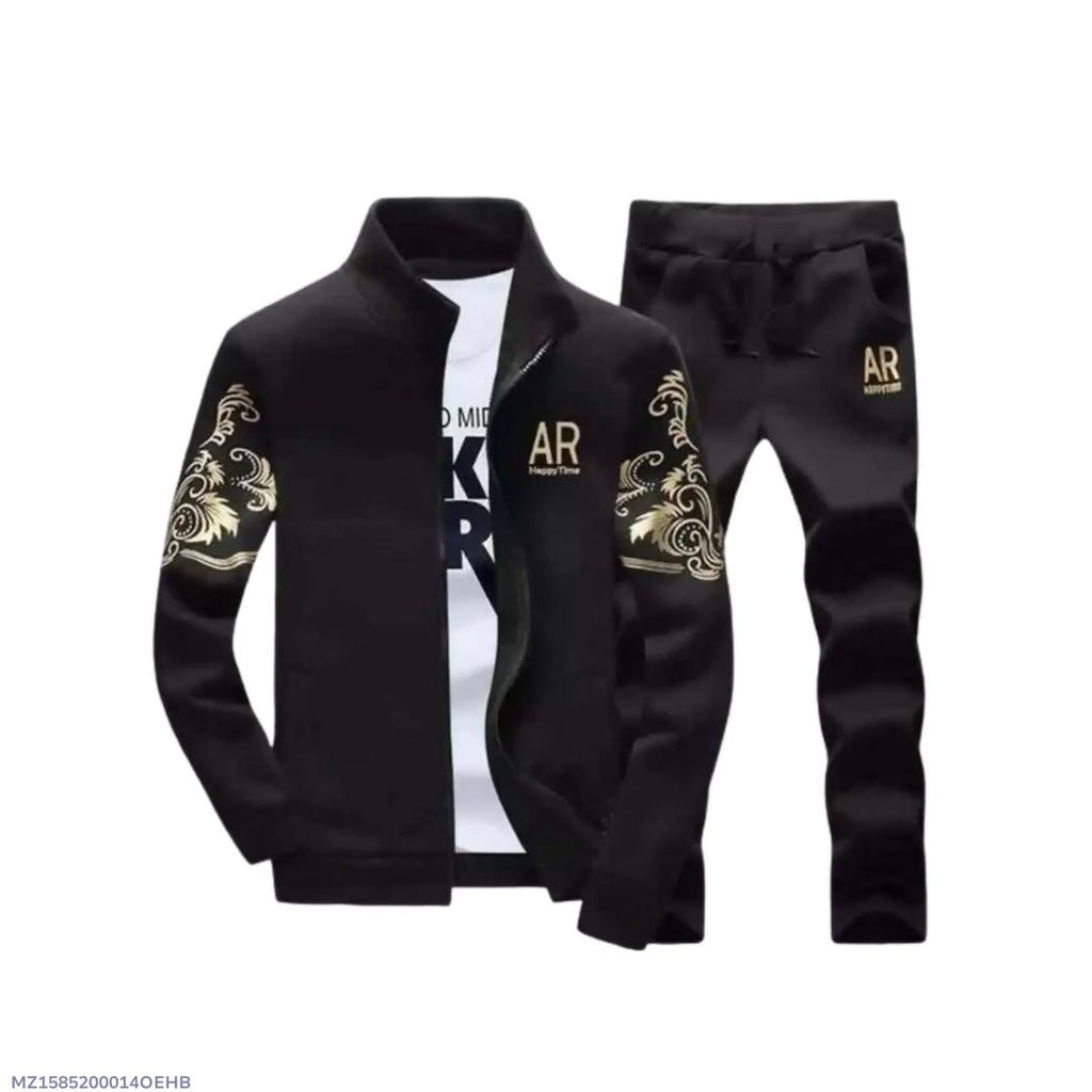 Men's Fleece Printed Track Suit