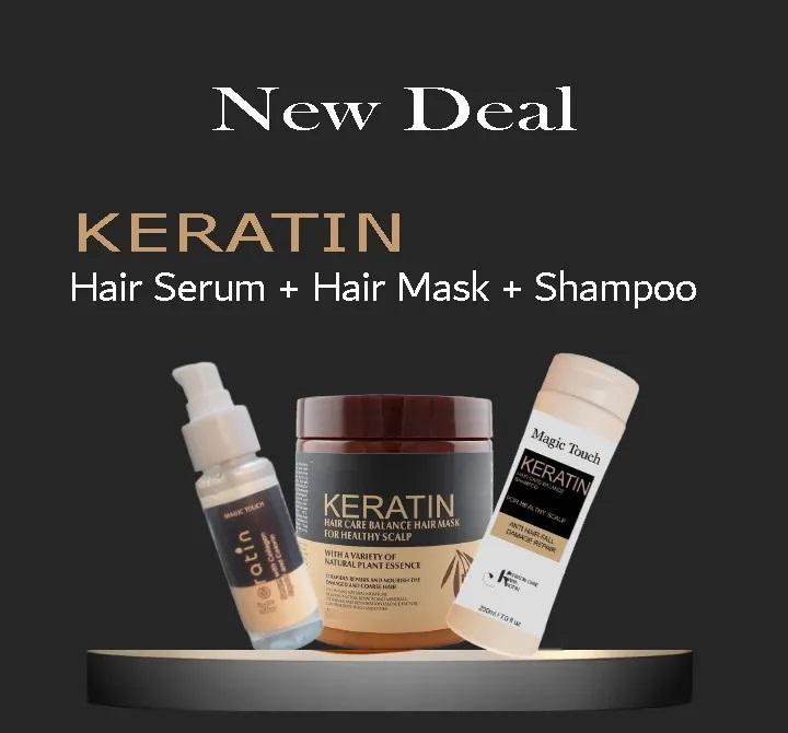 Ultimate 3 in 1 Hair Care Deal Pack of 3 Treatments-Shampoo, Serum & Mask
