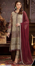3 Pcs Women's Unstitched Embroidered Suit