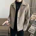 Men's Jacket Autumn and Winter Korean Style Fashionable Slim Casual Woolen