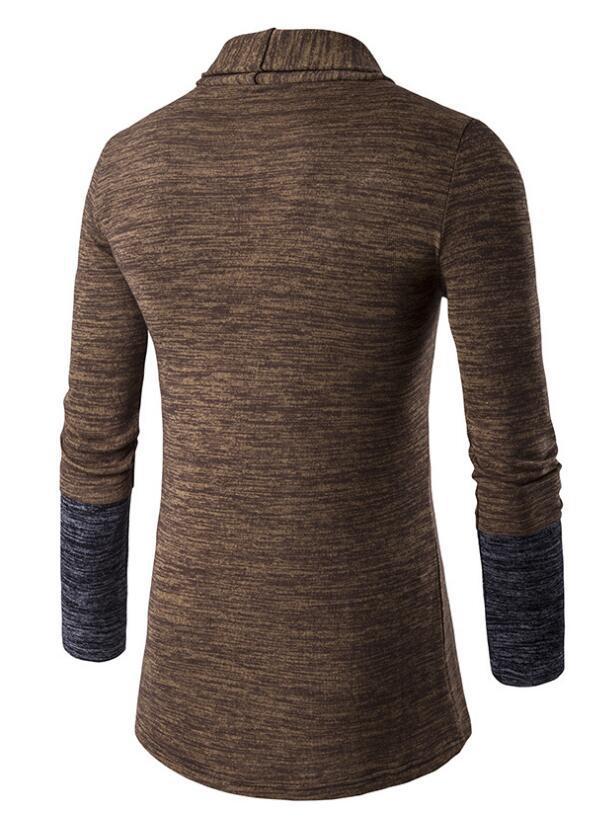 New Arrival Men's Sweater Cardigan Stitching Contrast color Korean Style