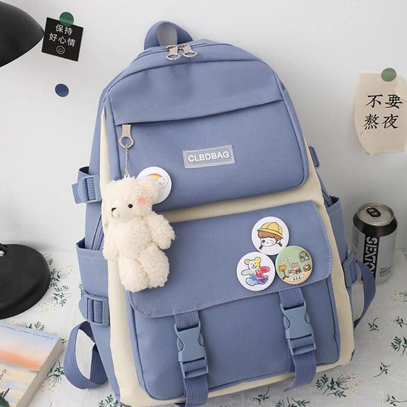 4 Pcs Nylon Backpack for Girls and Boys