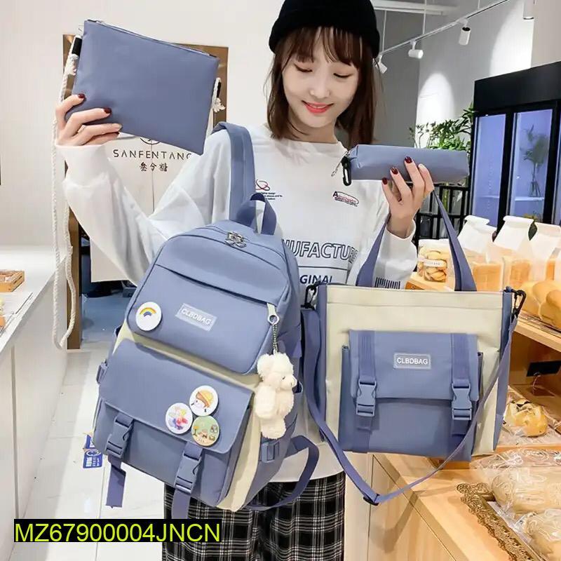 4 Pcs Nylon Backpack for Girls and Boys