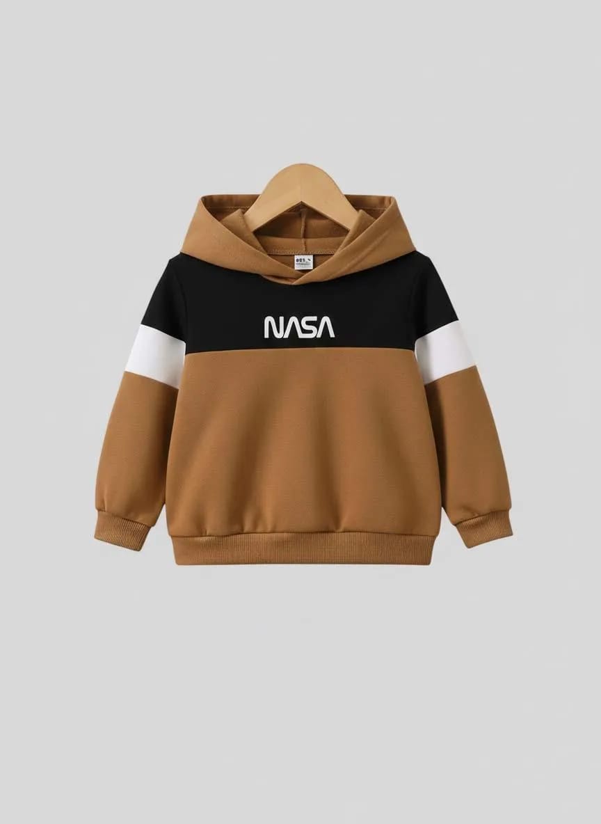 2 Pcs Boy's Fleece Printed Hoodie Tracksuit